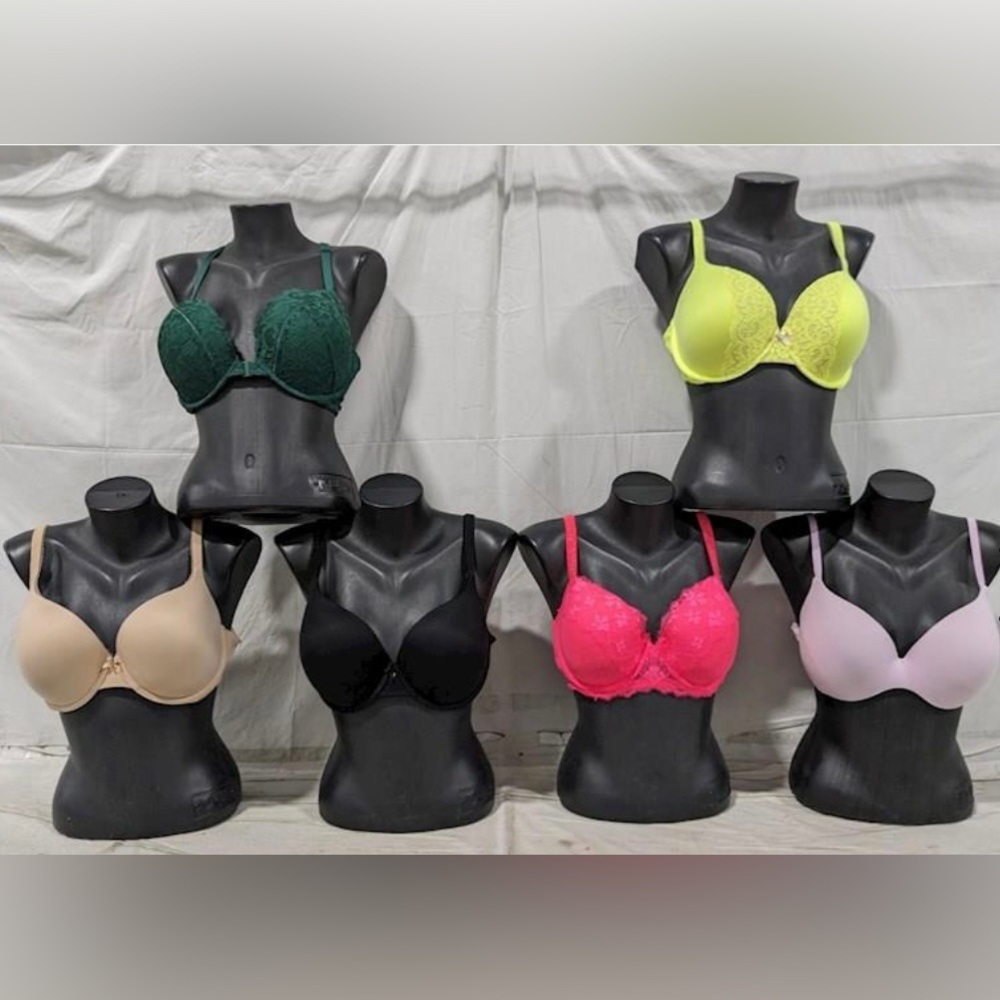 Victoria's Secret Bra Lot of 6 Lacy Underwire Bras 36DD